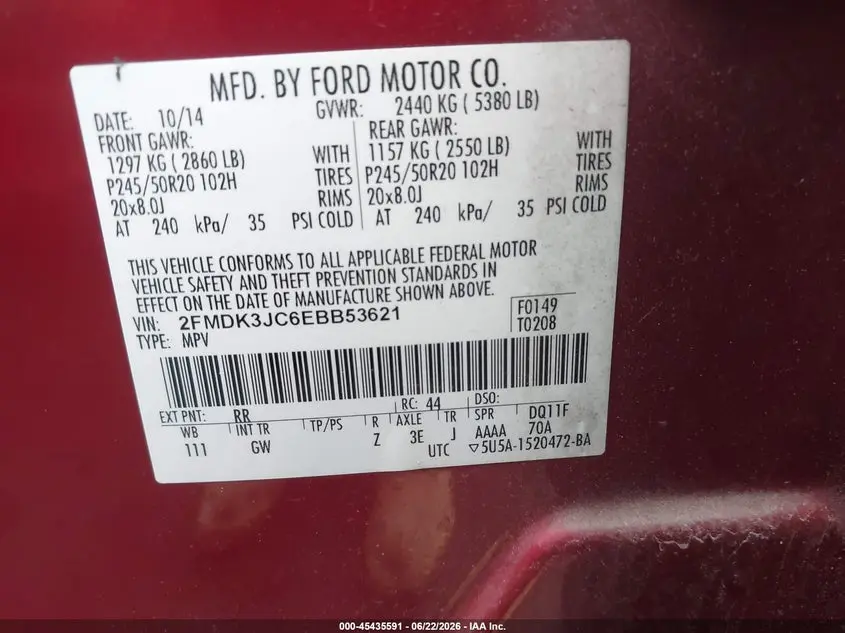 2014 FORD EDGE SEL