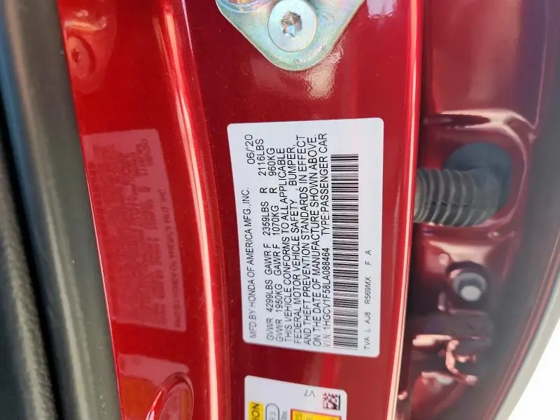 2020 HONDA ACCORD EXL  
