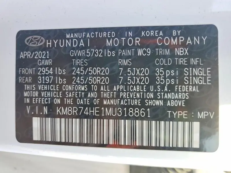 2021 HYUNDAI PALISADE CALLIGRAPHY  