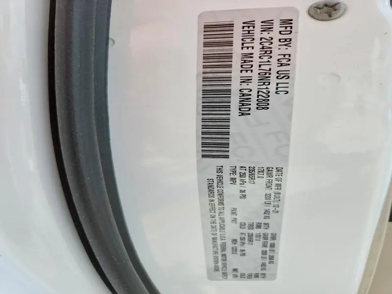 2022 CHRYSLER PACIFICA HYBRID TOURING L  