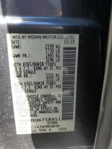 2019 NISSAN FRONTIER S  