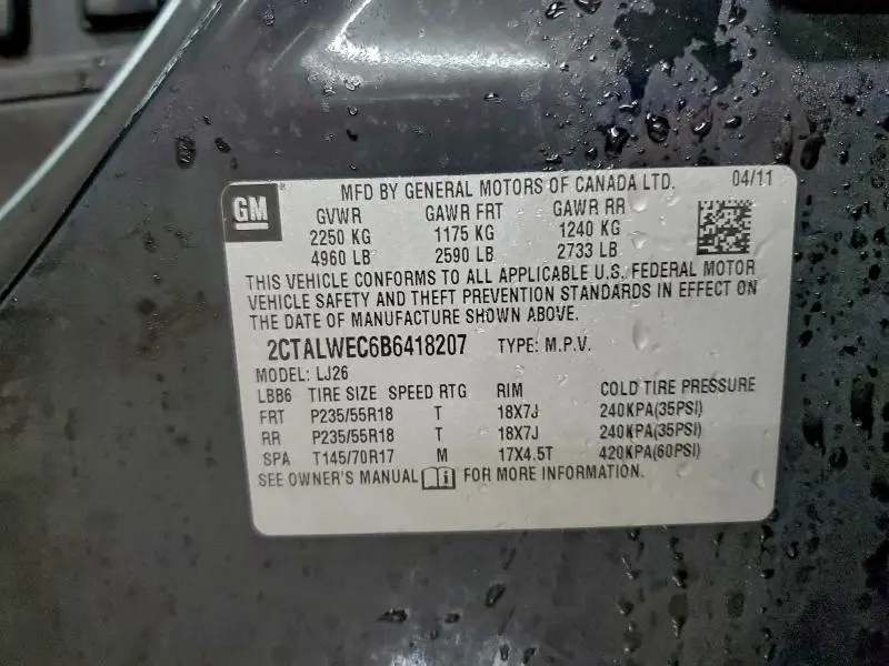 2011 GMC TERRAIN SLT  