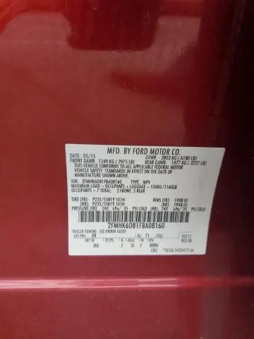 2015 FORD FLEX LIMITED  