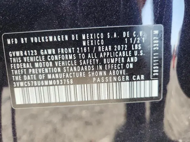 2021 VOLKSWAGEN JETTA S