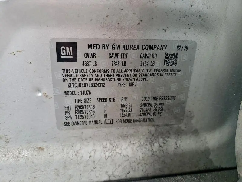 2020 CHEVROLET TRAX LS  