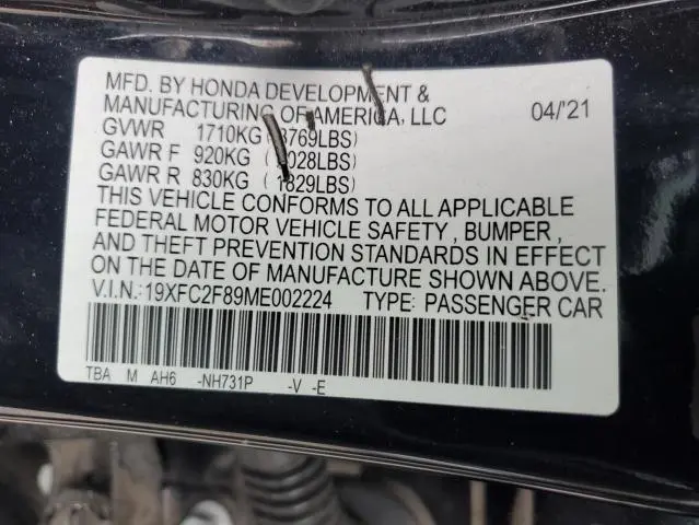 2021 HONDA CIVIC SPORT  