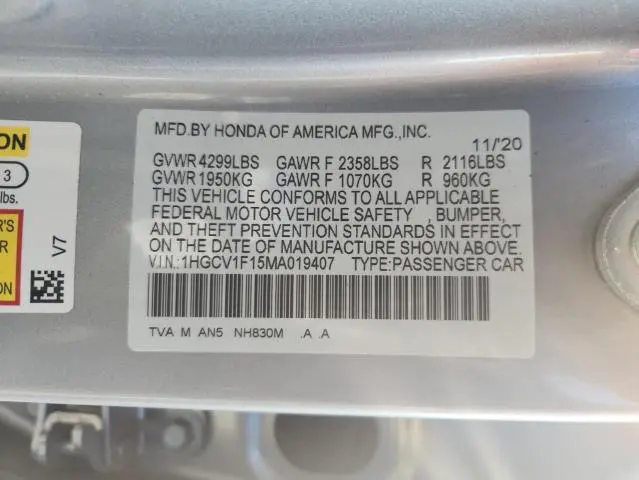 2021 HONDA ACCORD LX  