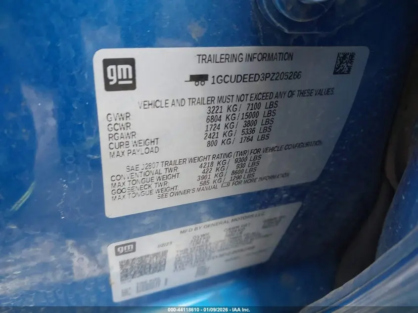 2023 CHEVROLET SILVERADO 1500 4WD  SHORT BED RST