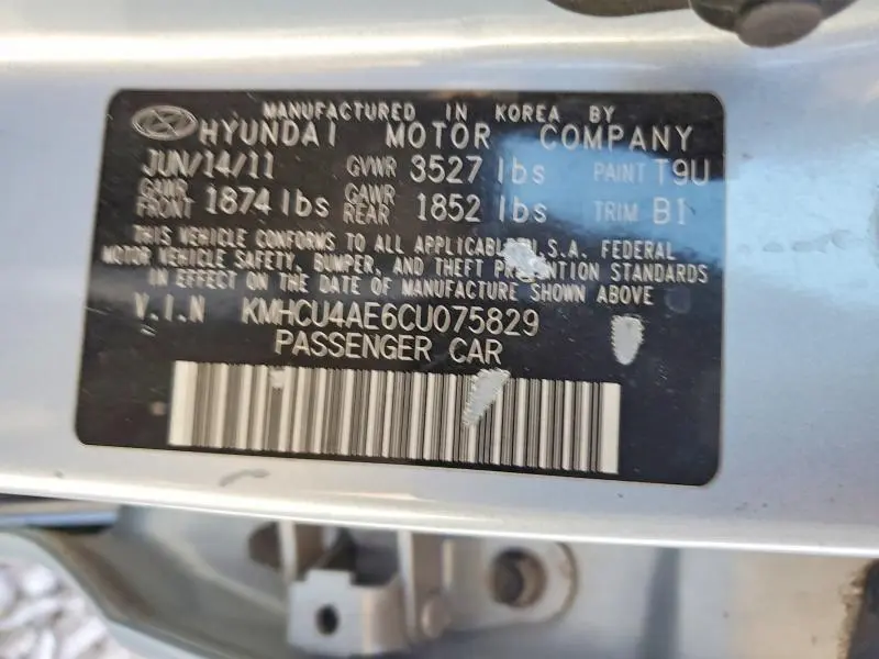 2012 HYUNDAI ACCENT   