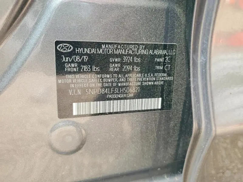 2020 HYUNDAI ELANTRA SEL  