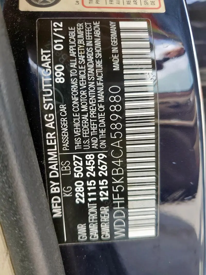 2012 MERCEDES-BENZ E 350  