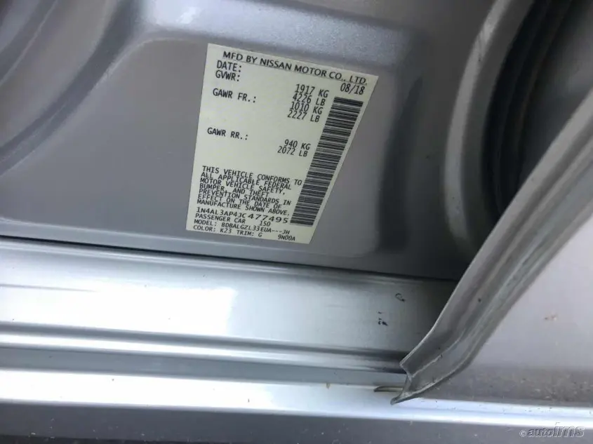 2018 NISSAN ALTIMA 2.5 S