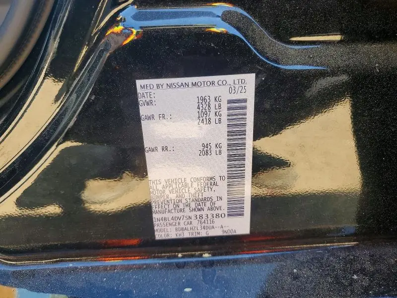 2025 NISSAN ALTIMA 2.5 SV  