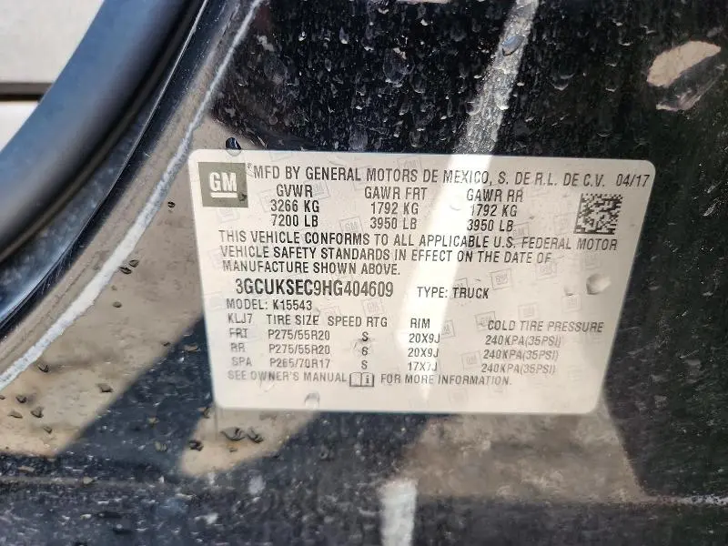 2017 CHEVROLET SILVERADO K1500 LTZ  