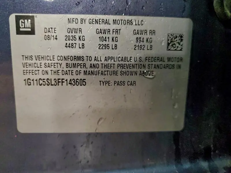 2015 CHEVROLET MALIBU 1LT  