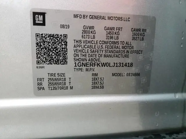 2020 CHEVROLET TRAVERSE LS  
