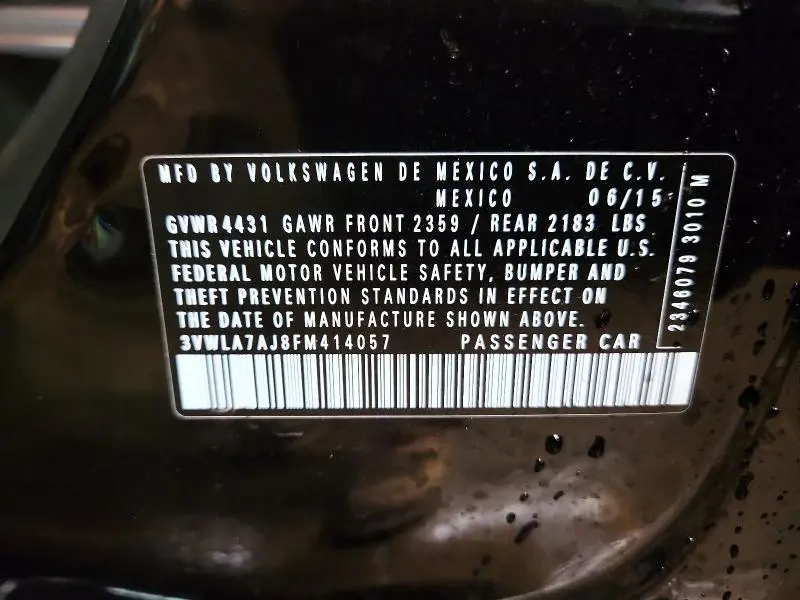 2015 VOLKSWAGEN JETTA TDI  