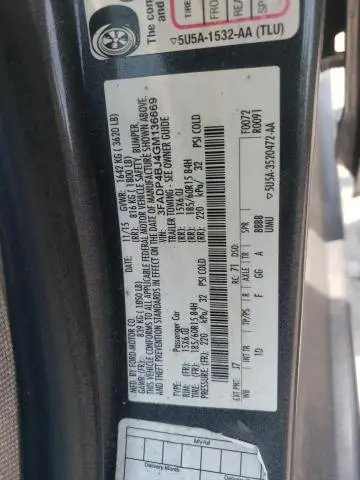 2016 FORD FIESTA SE  