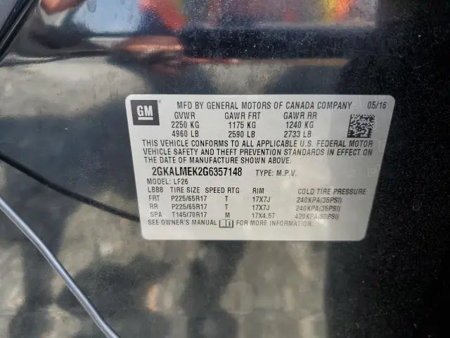 2016 GMC TERRAIN SLE  