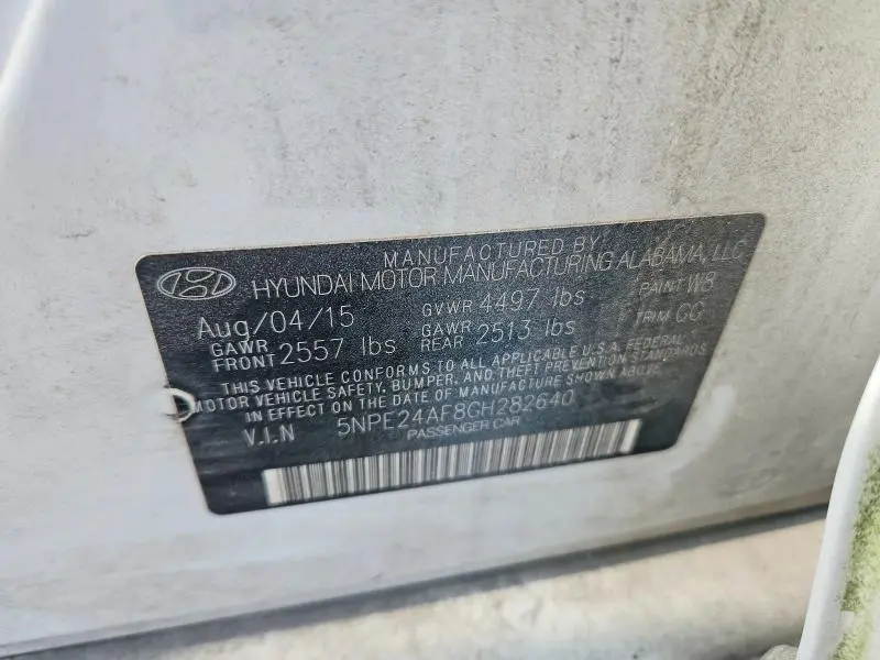 2016 HYUNDAI SONATA SE  