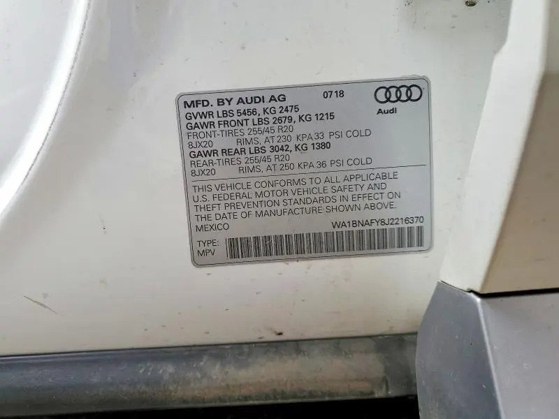2018 AUDI Q5 PREMIUM PLUS  