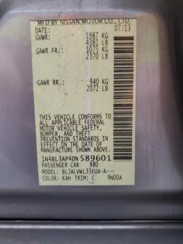 2013 NISSAN ALTIMA 3.5S  