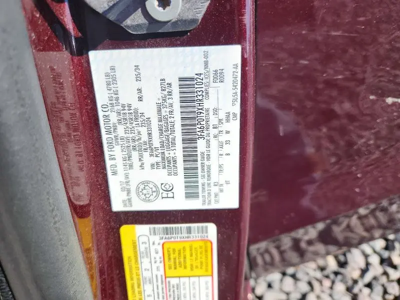2017 FORD FUSION SE  