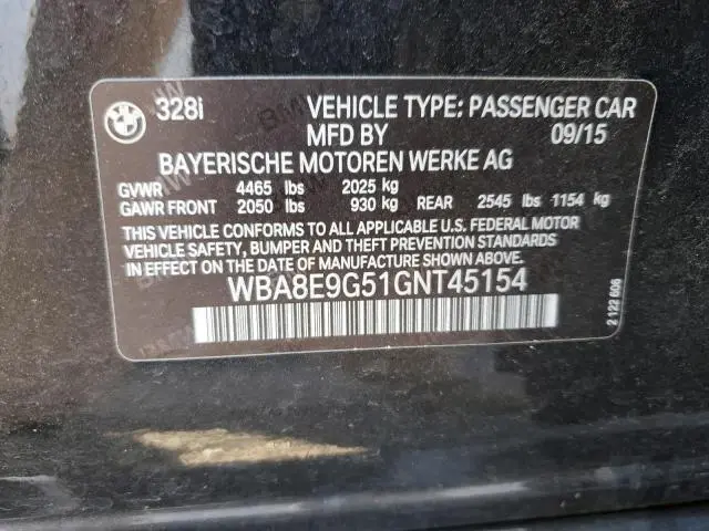 2016 BMW 328 I SULEV  