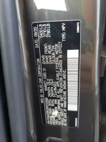 2021 VOLVO XC60 T6 MOMENTUM  