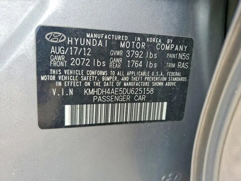 2013 HYUNDAI ELANTRA GLS  