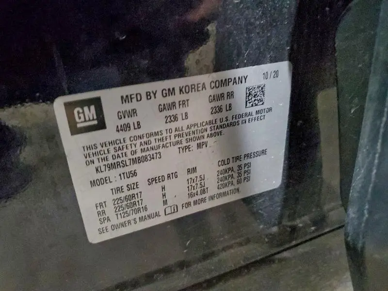 2021 CHEVROLET TRAILBLAZER LT  