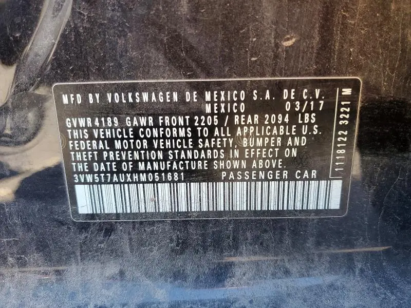 2017 VOLKSWAGEN GTI S  