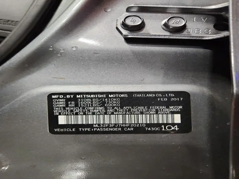 2017 MITSUBISHI MIRAGE G4 ES  