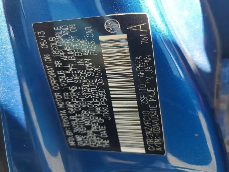 2013 SCION XD BASE  