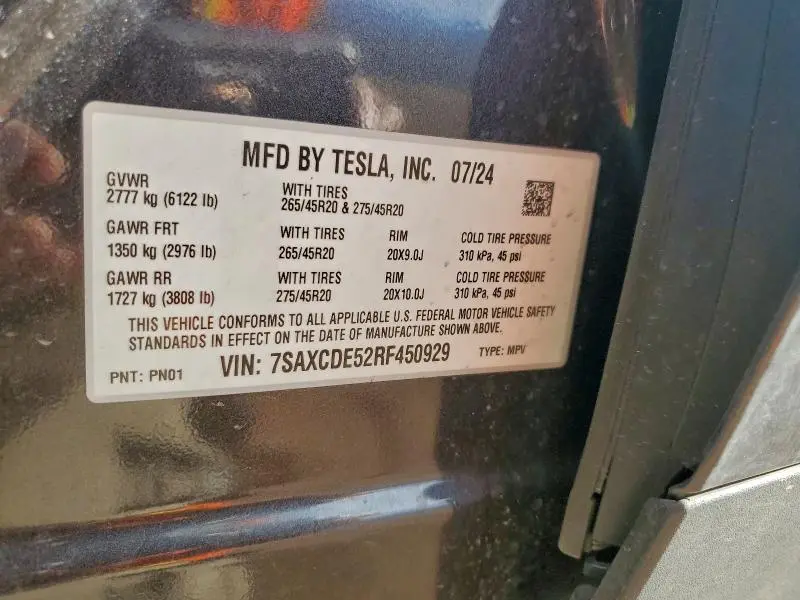 2024 TESLA MODEL X   