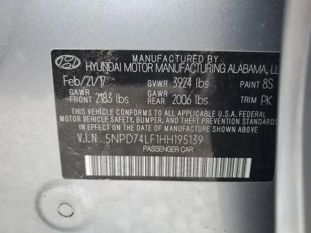 2017 HYUNDAI ELANTRA SE