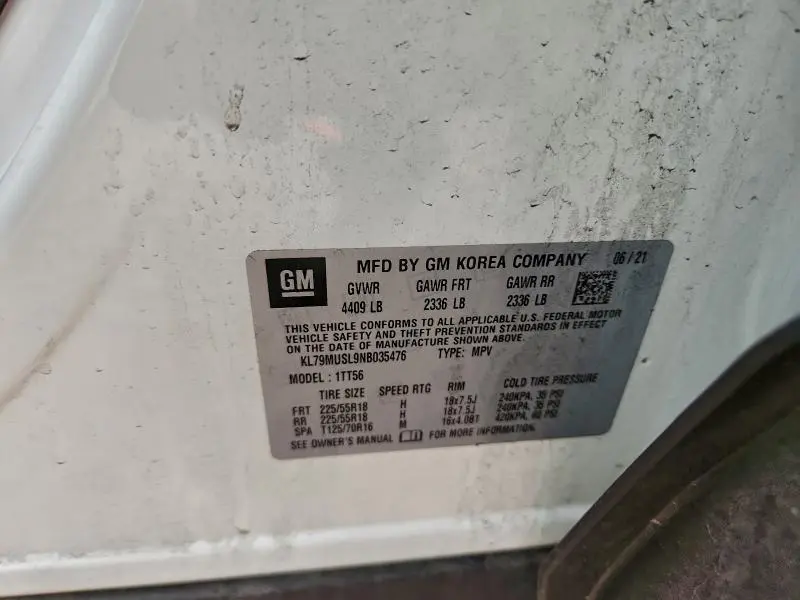 2022 CHEVROLET TRAILBLAZER RS  