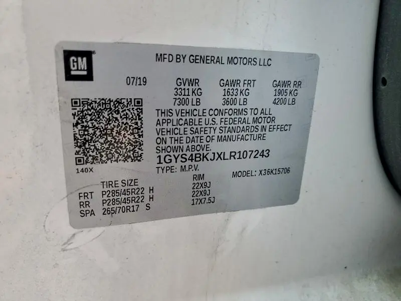 2020 CADILLAC ESCALADE LUXURY  