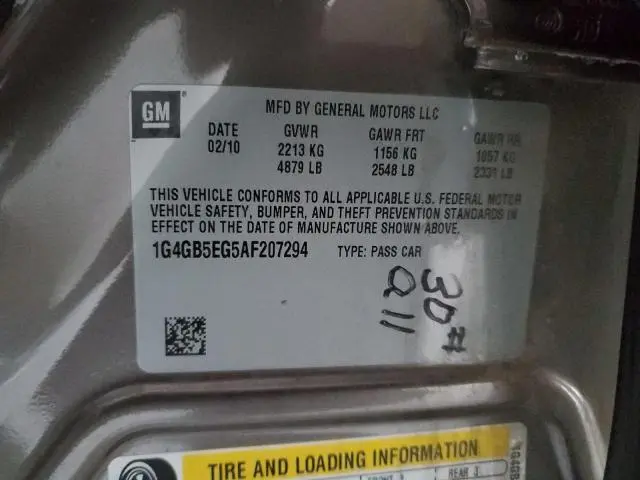 2010 BUICK LACROSSE CX  