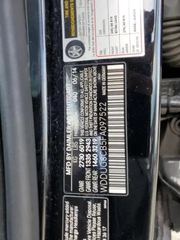 2015 MERCEDES-BENZ S 550  