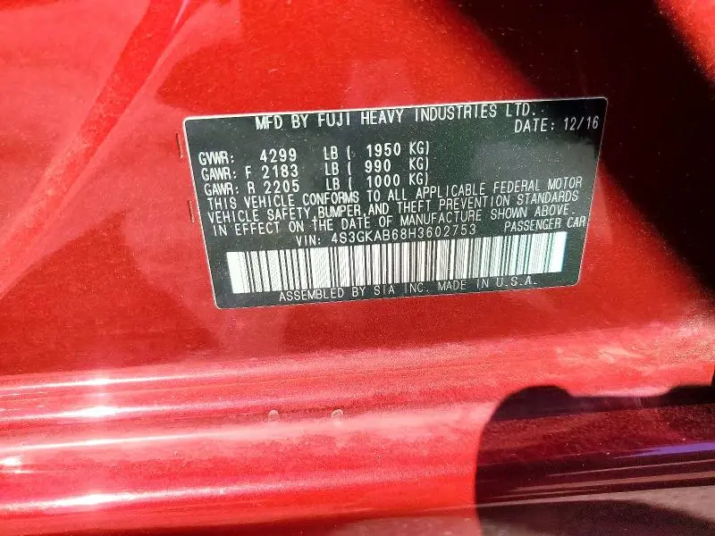 2017 SUBARU IMPREZA PREMIUM  