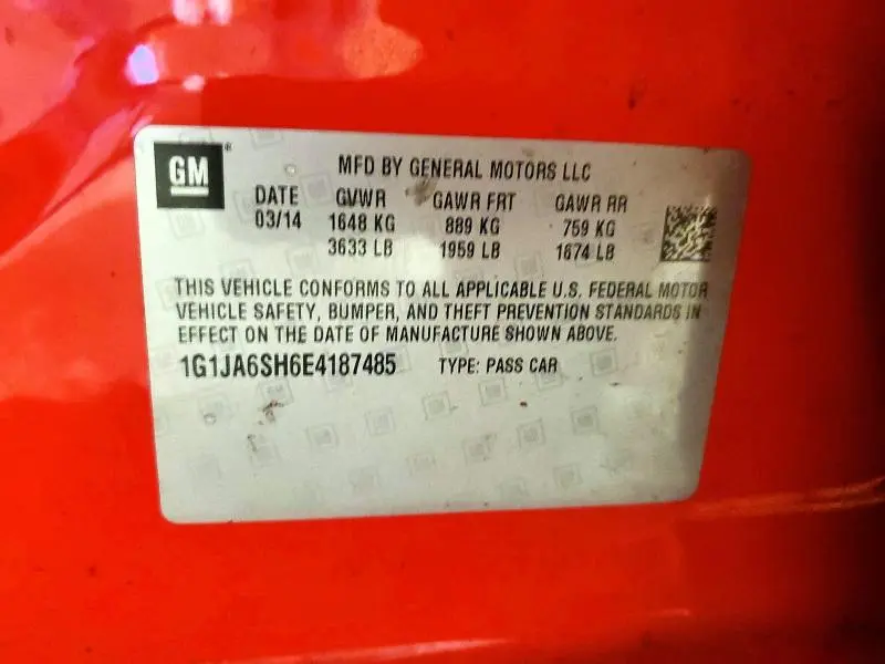 2014 CHEVROLET SONIC LS  