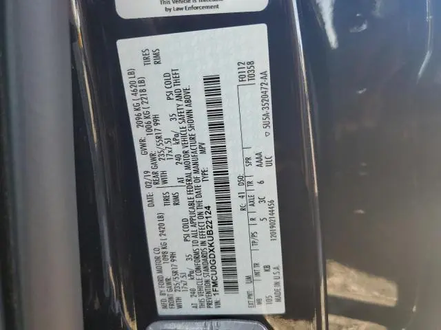 2019 FORD ESCAPE SE  