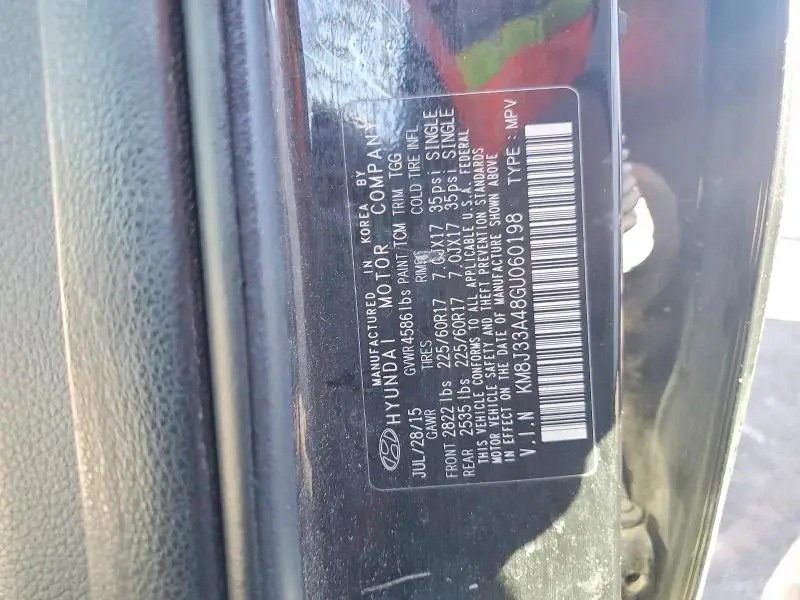 2016 HYUNDAI TUCSON LIMITED  