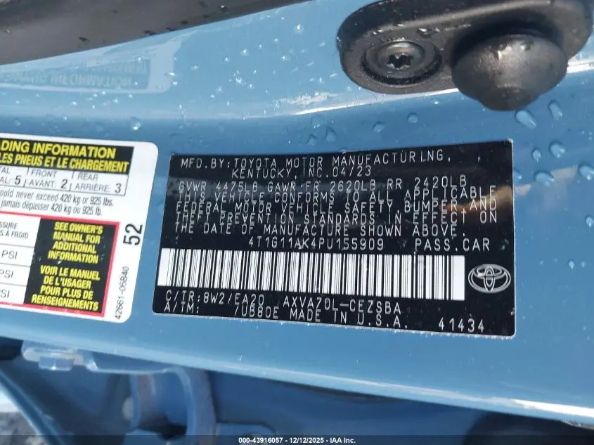 2023 TOYOTA CAMRY SE