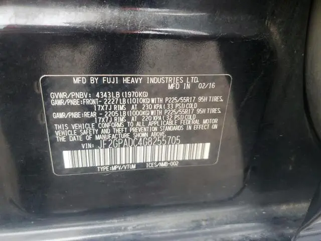 2016 SUBARU CROSSTREK PREMIUM  