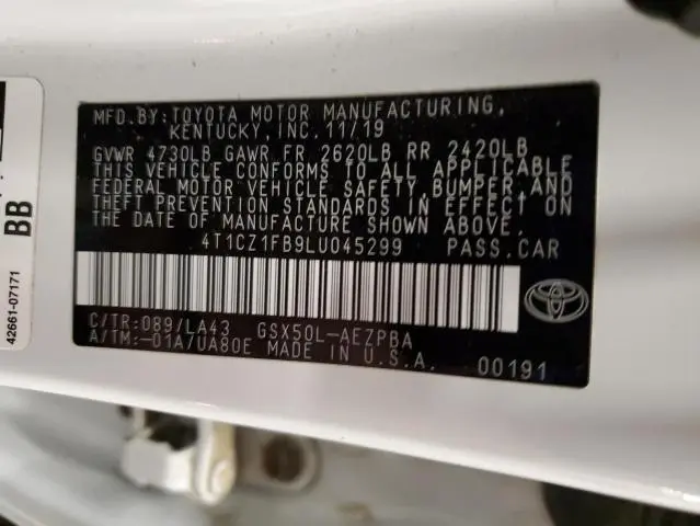 2020 TOYOTA AVALON LIMITED  