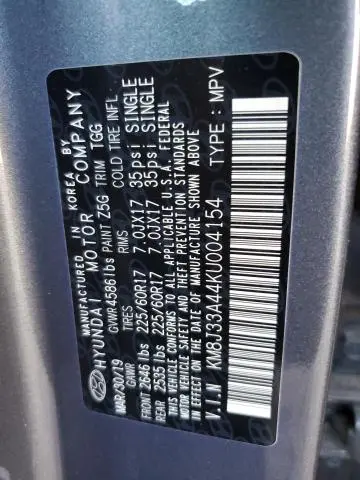 2019 HYUNDAI TUCSON LIMITED  