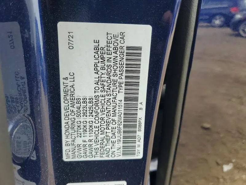 2021 ACURA TLX ADVANCE  