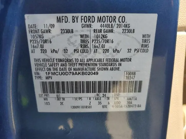 2010 FORD ESCAPE XLT  
